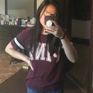 Maroon PINK Tee